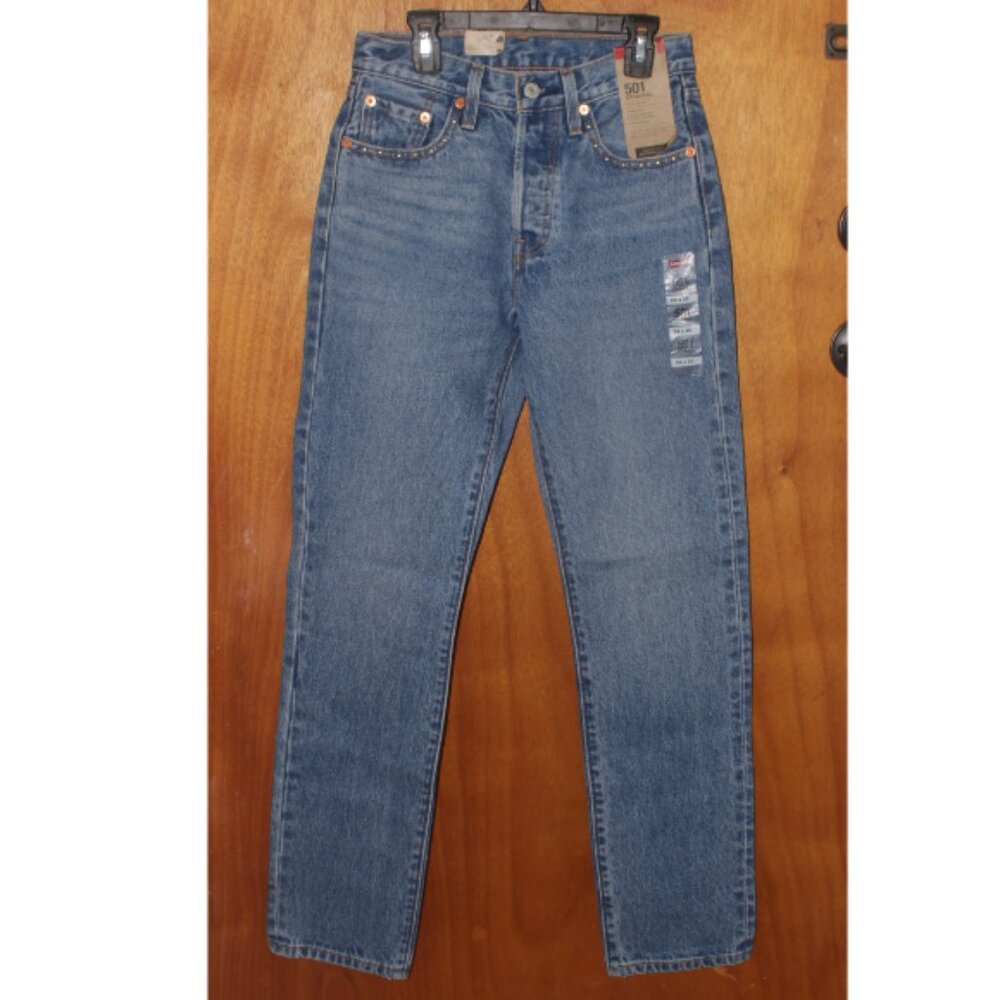 NWT Levi's 501 Original Studded Jeans Size 28 x 30 - Picture 6 of 7